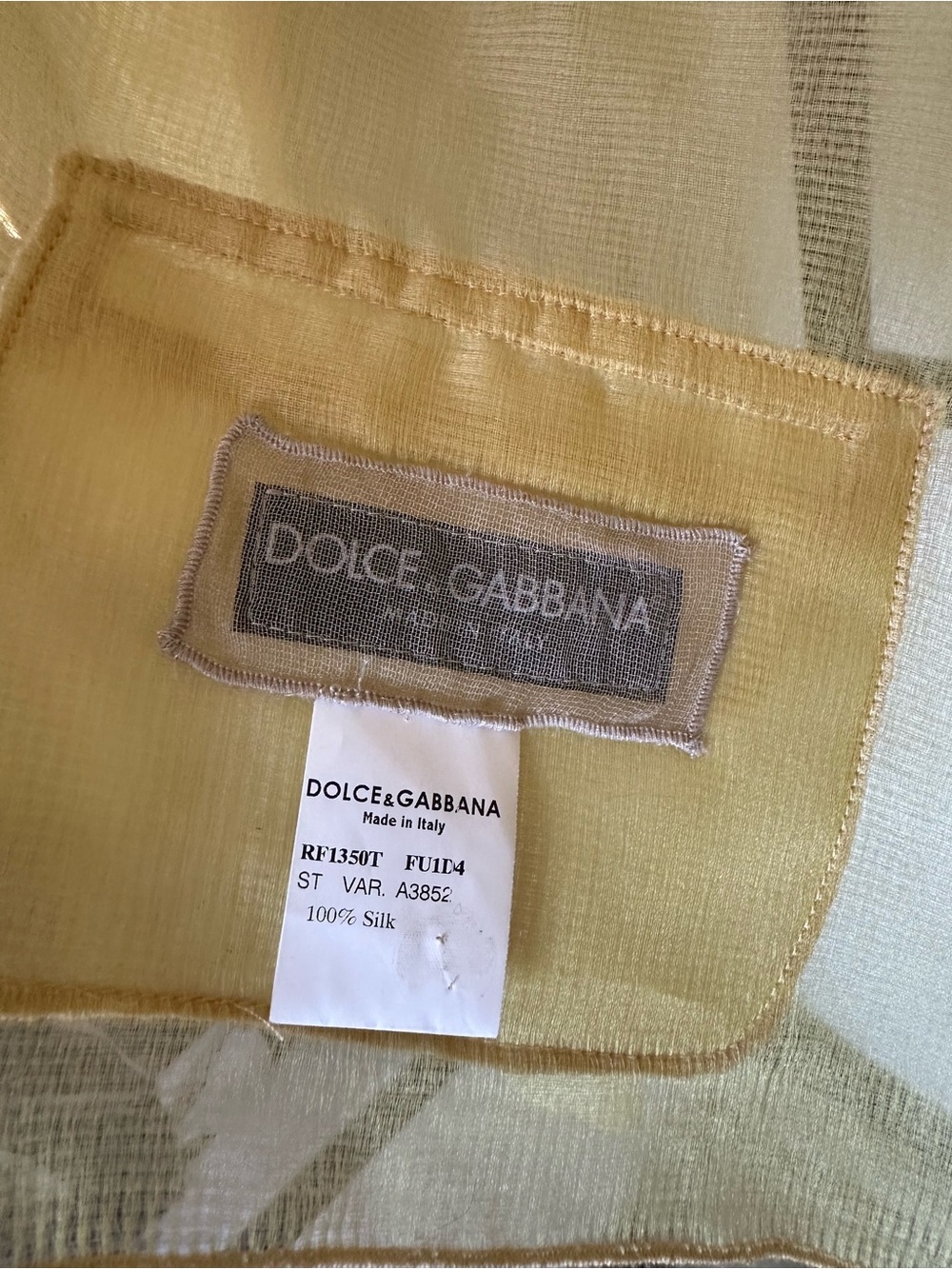 Dolce & Gabbana 100% Silk Organza Cropped Jacket - Sheer Butter Yellow FW08 - Picture 6 of 8